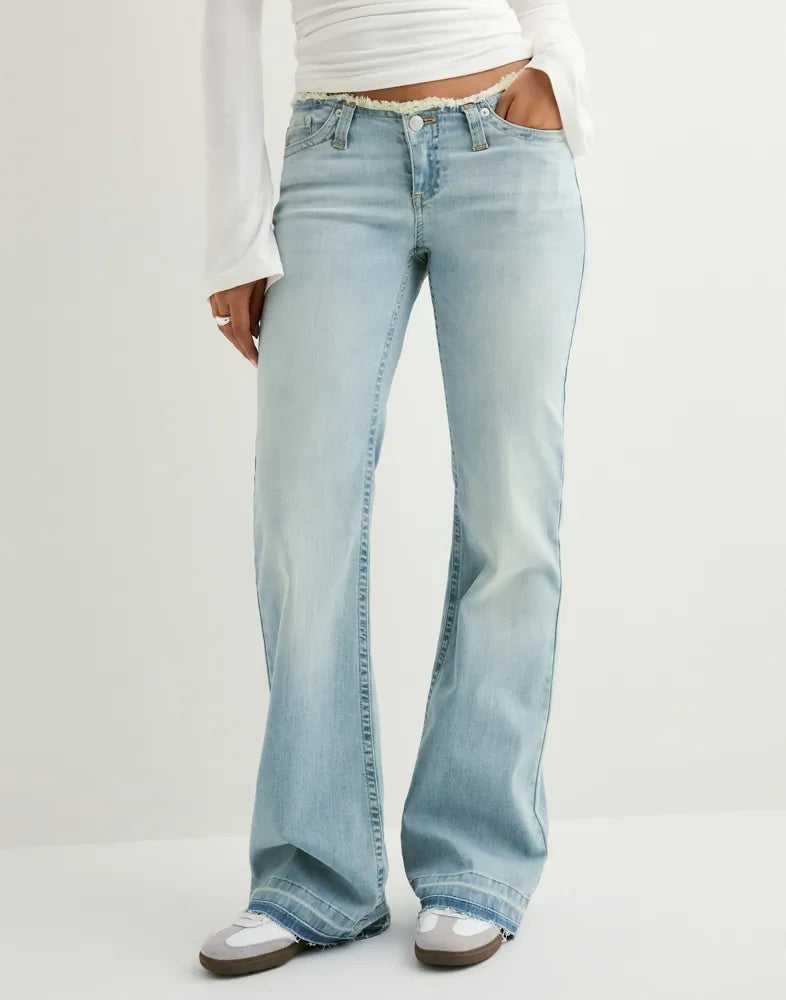 Bootcut-Jeans ohne Taillenbund